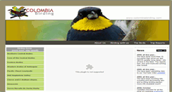 Desktop Screenshot of colombiabirding.com